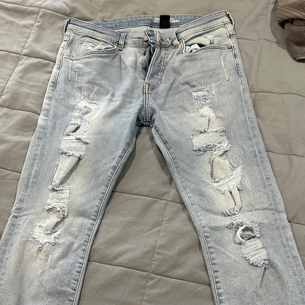 H&M distressed mens jeans 33